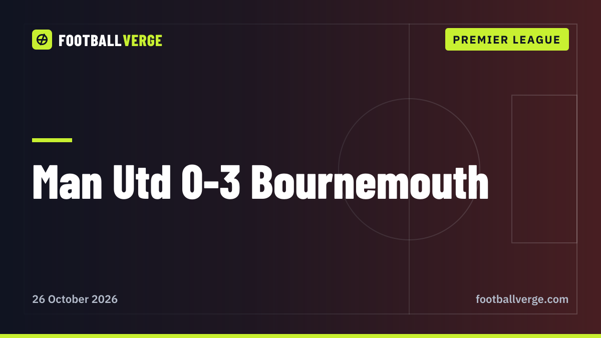 Manchester United 0-3 Bournemouth: Fernandes benched, fans turn on the owners and Carrick's future in doubt